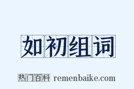 如初组词是什么意思的图片